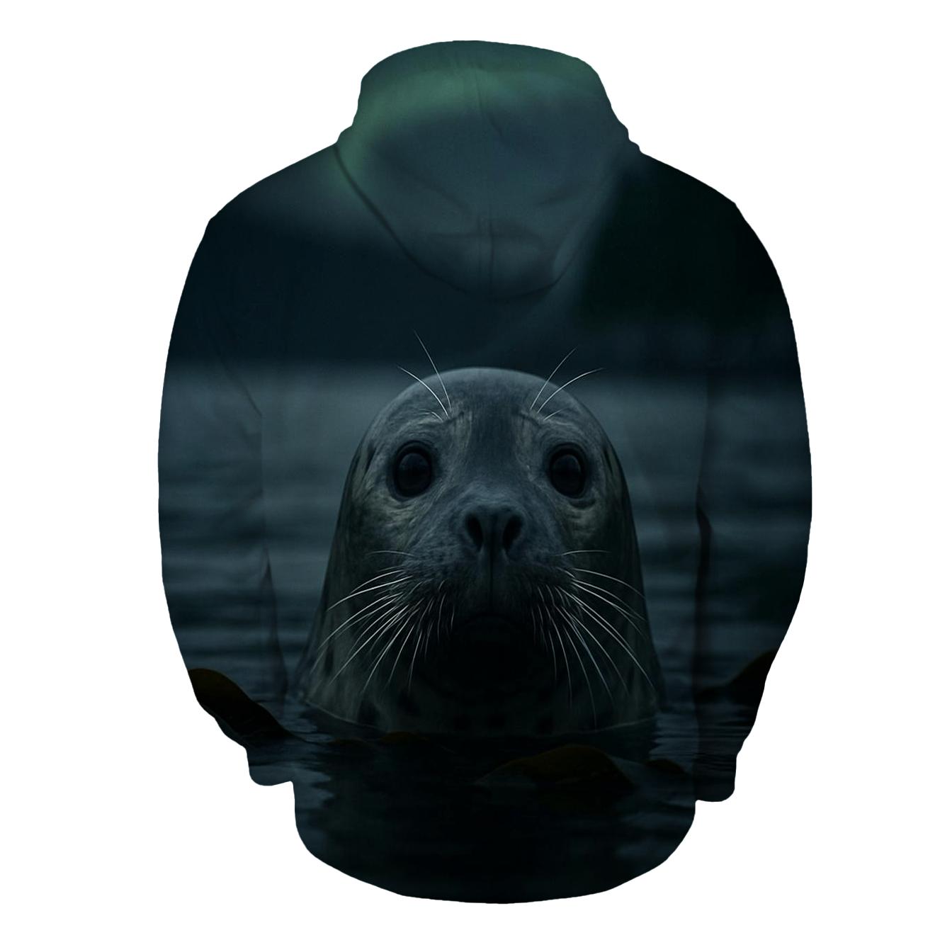 Aurora Surfacing Silent Harbor Seal zip-up hoodies