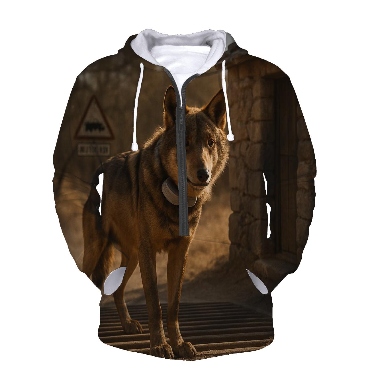 Iberian Wolf Research Collar Checkpoint hoodie designs