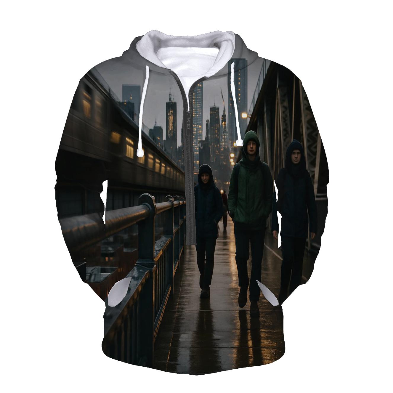 After The Rain From The Manhattan Bridge Walkway hoodies fashion