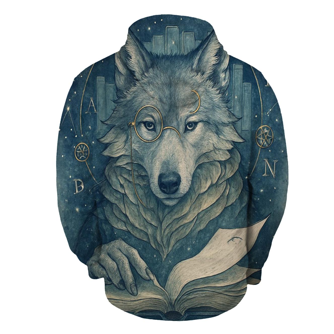 Lunar Archivist Wolf zip-up hoodies
