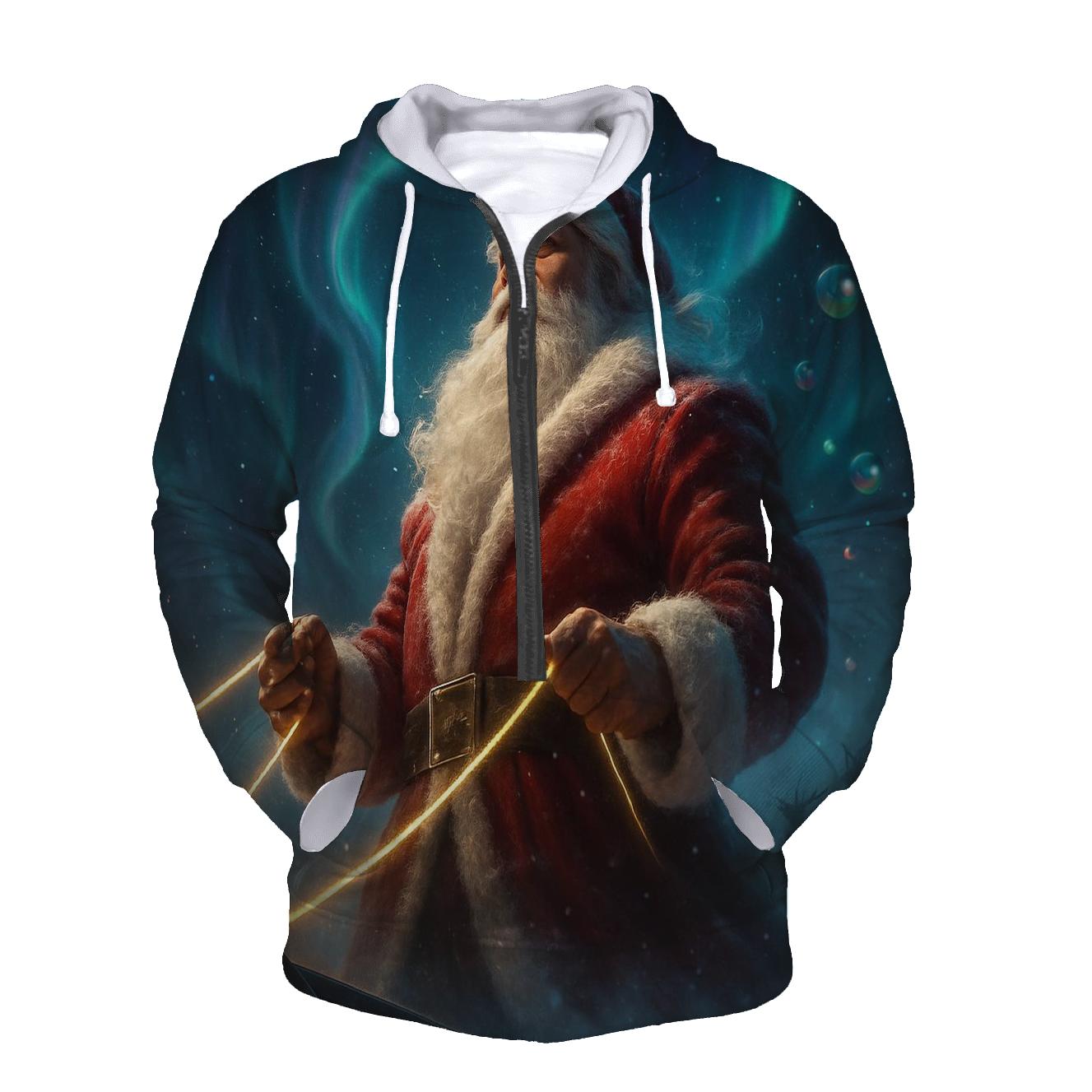 Aurora Sleigh Captain Santa graphic hoodies