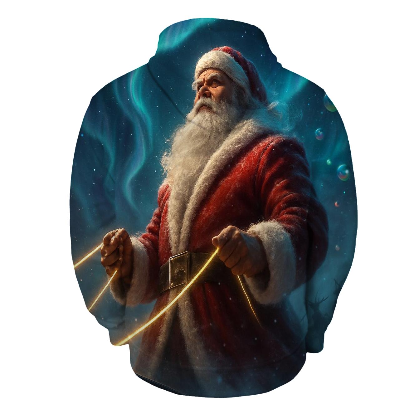 Aurora Sleigh Captain Santa graphic hoodies