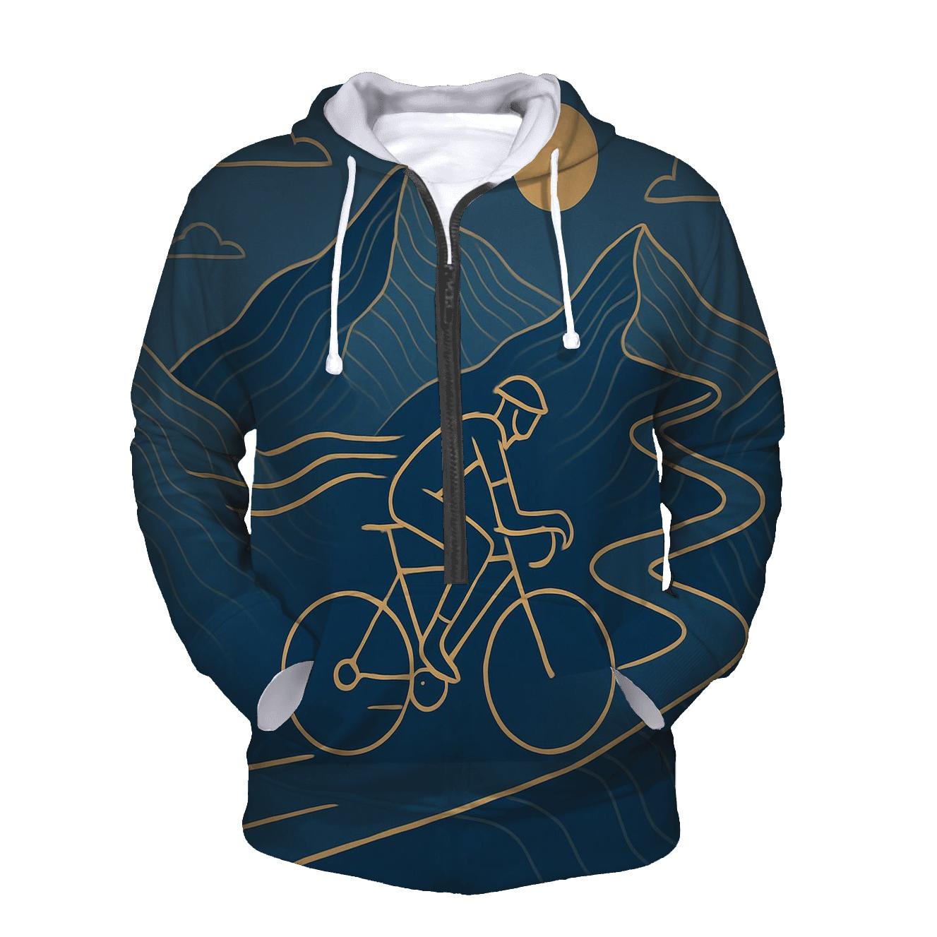 Mountain Linework Cycling Ascent hoodie designs