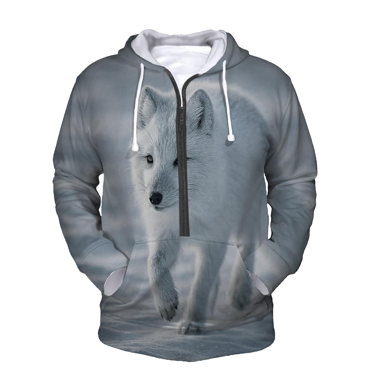 Frostline Patrol Arctic Fox graphic hoodies