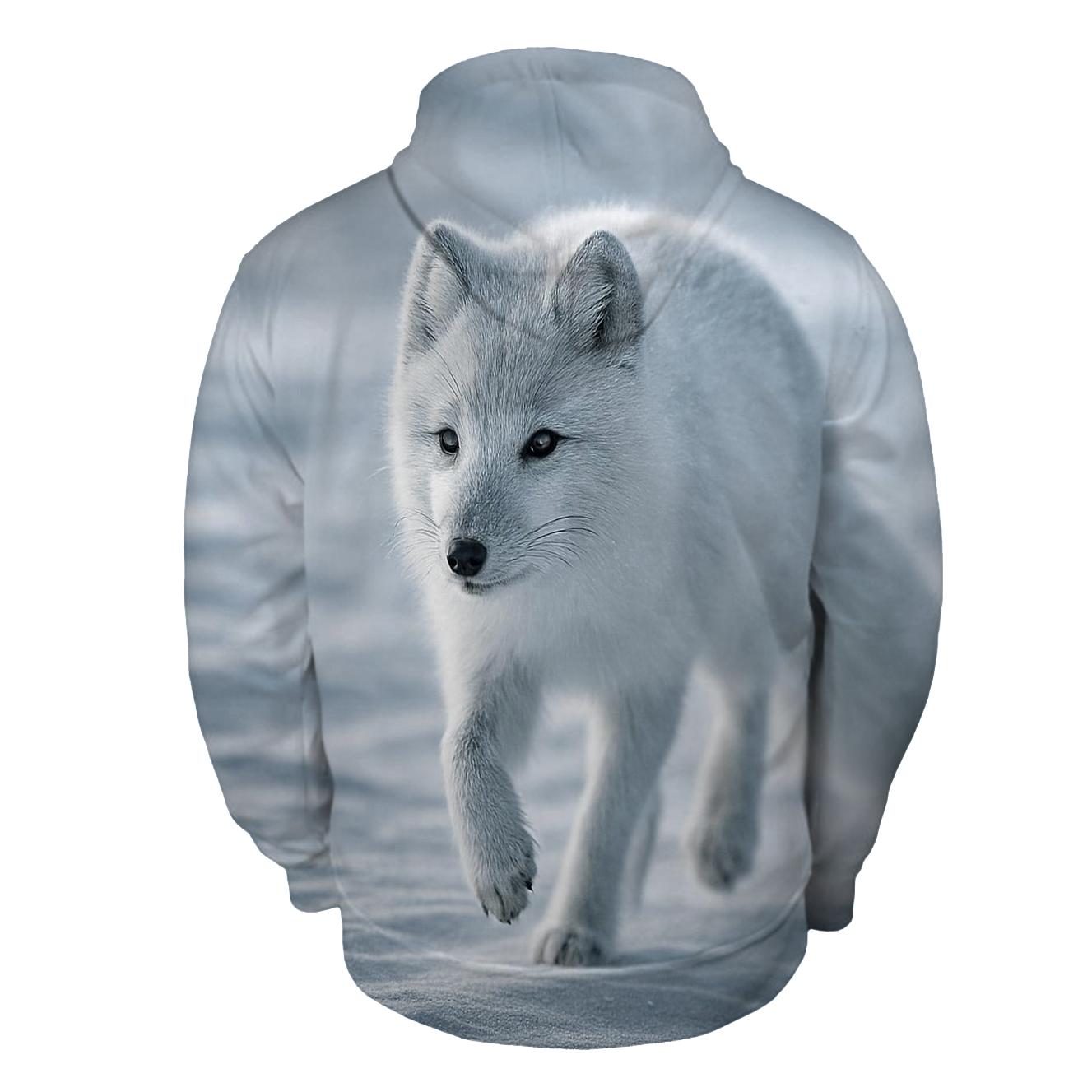Frostline Patrol Arctic Fox graphic hoodies