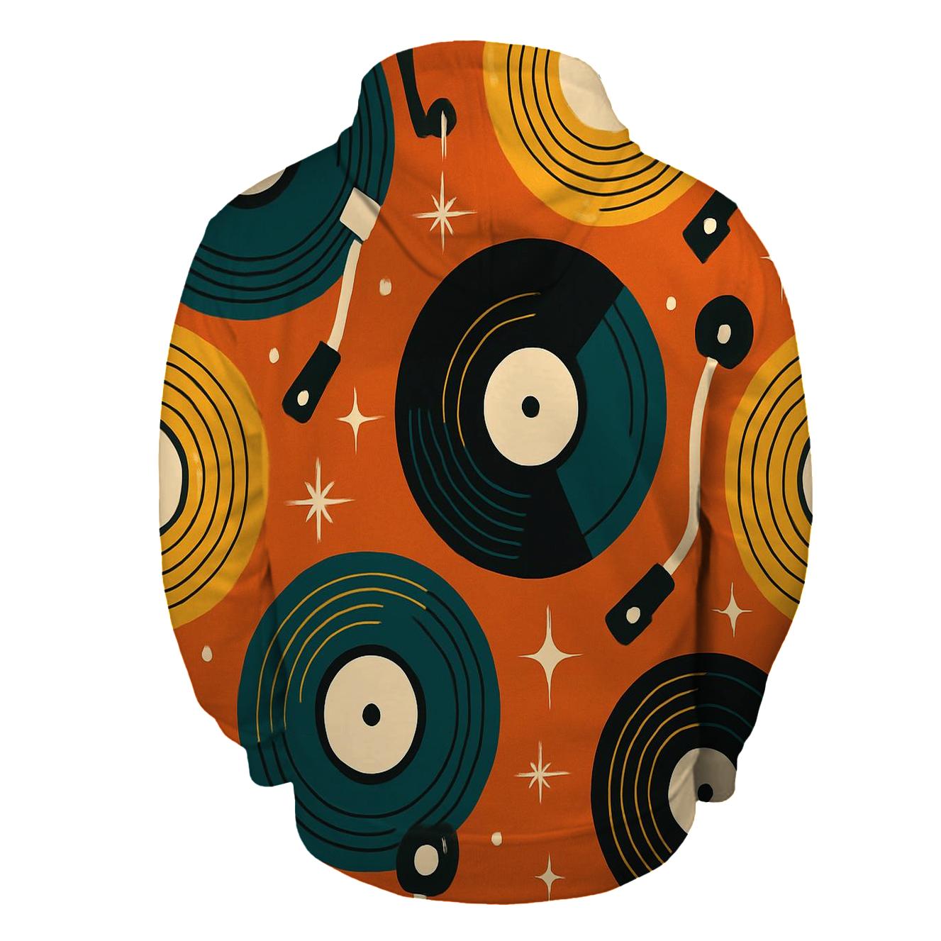 Vinyl Record Carousel Pattern hoodie styles