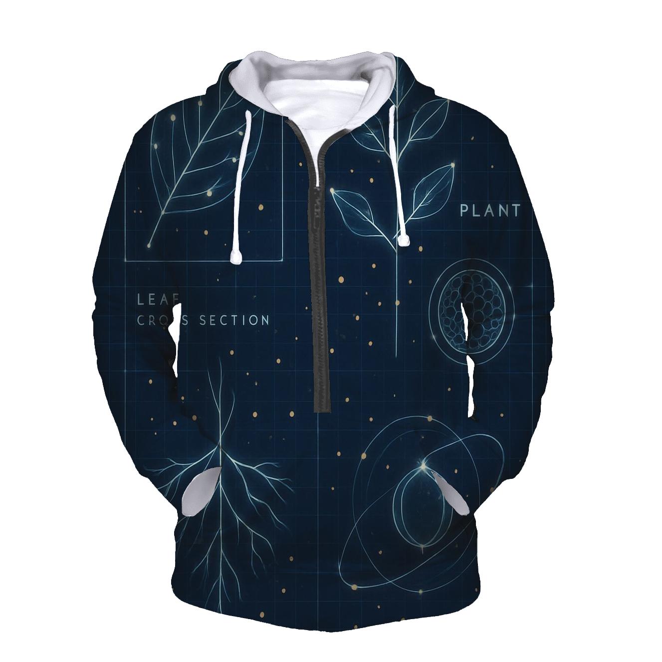 Cosmic Botanical Blueprint Atlas hoodie styles