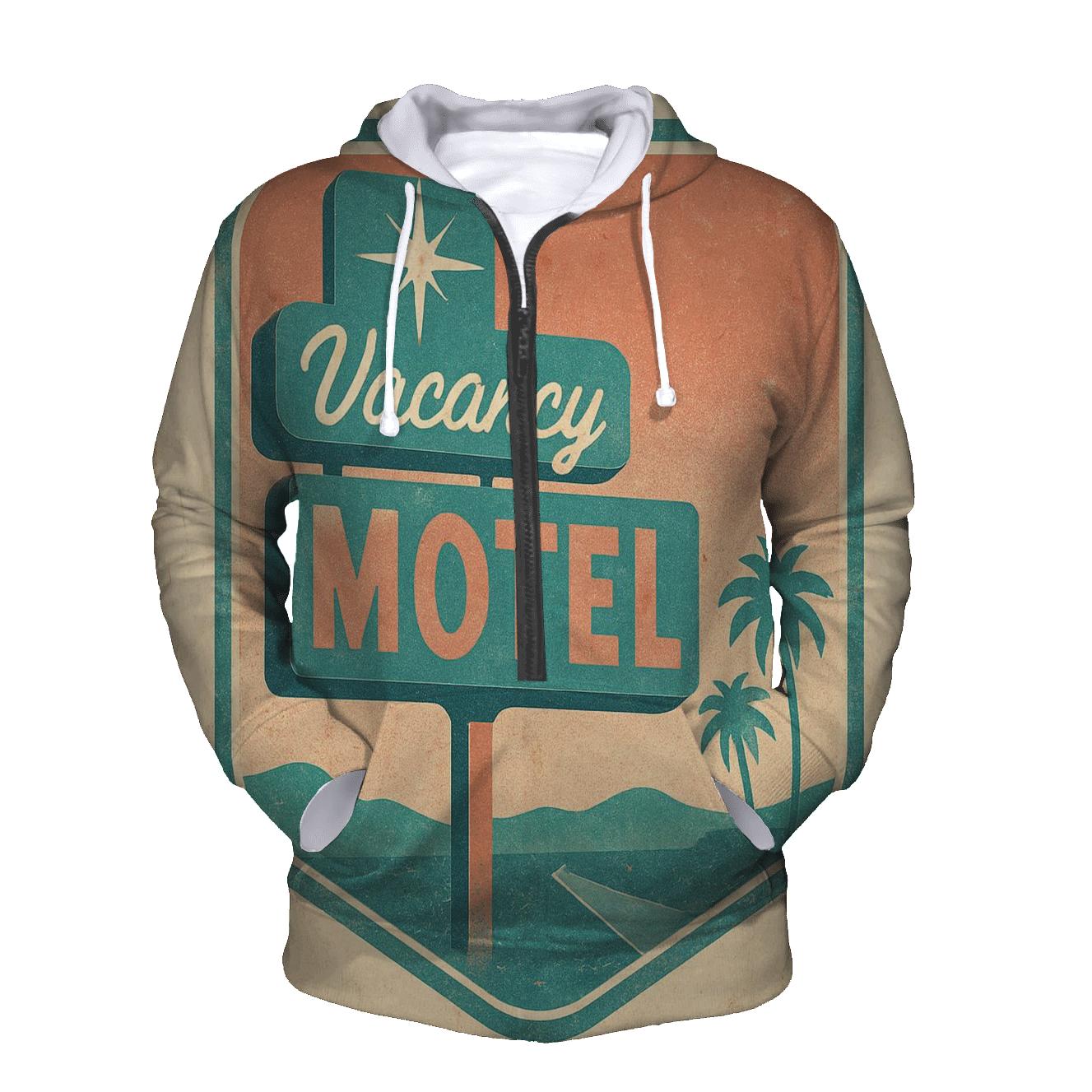 Classic 1950s Motel Vacancy Neon Badge hoodie trends