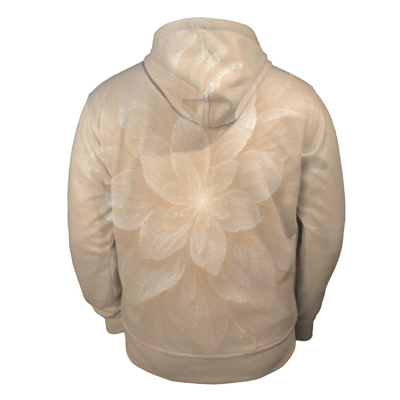 Champagne Sequin Nebula Bloom zip-up hoodies