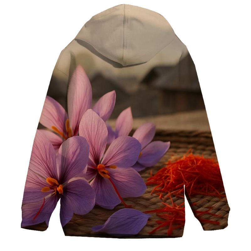 Saffron Crocus Stigmas Drying On A Kashmir Rooftop hoodie designs