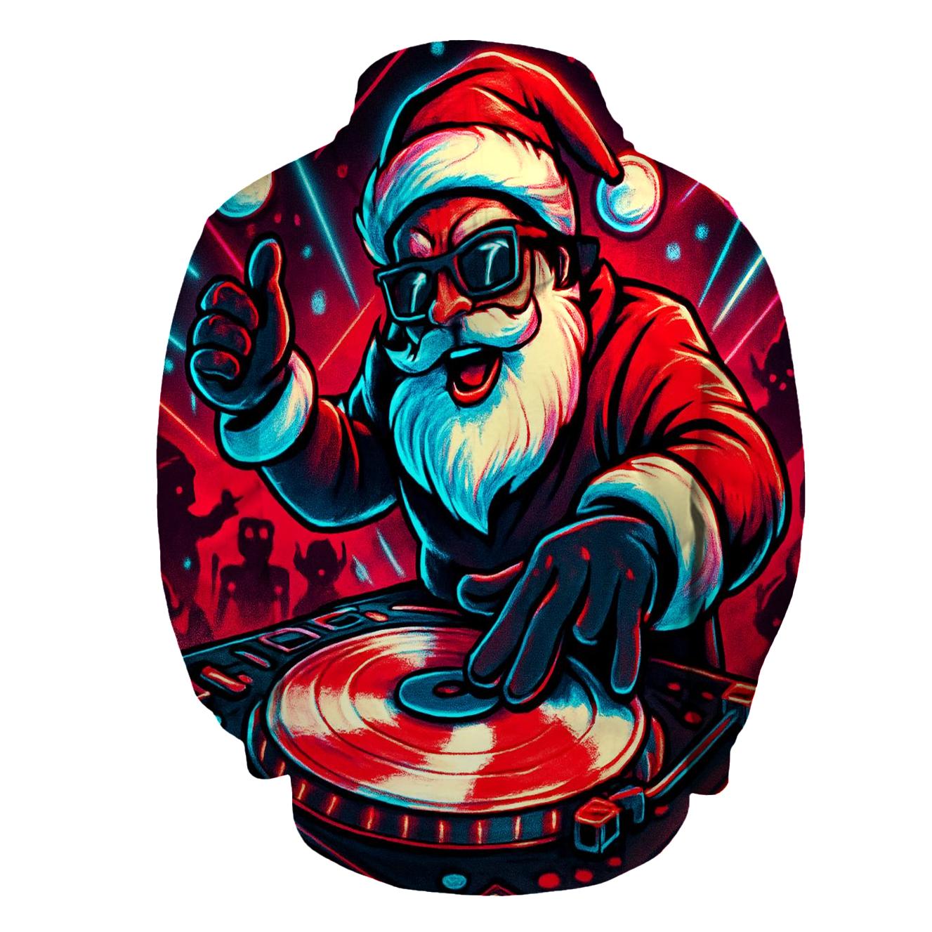 North Pole Vinyl Night Santa hoodie designs