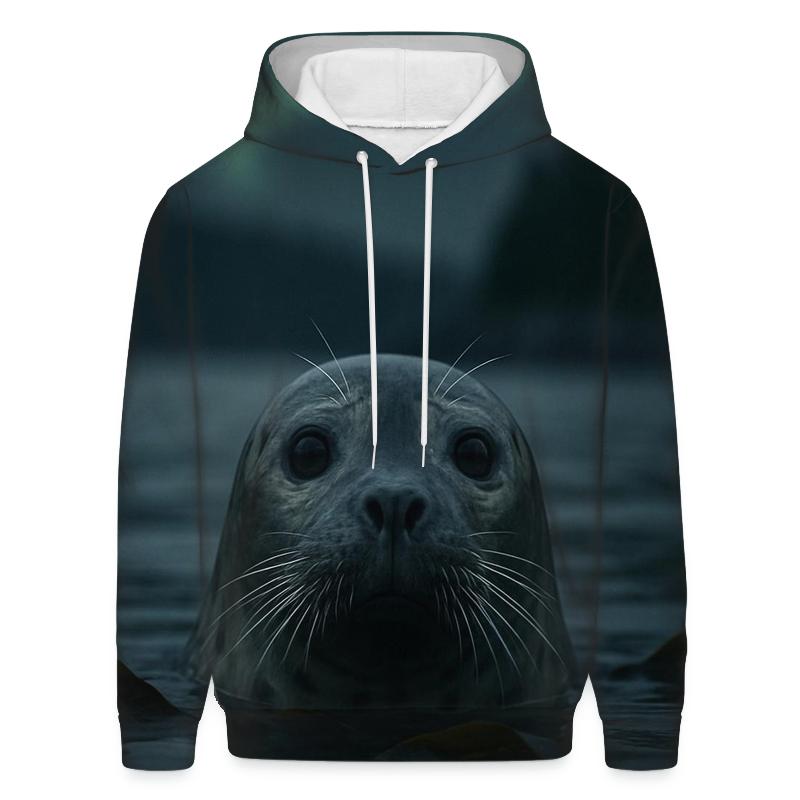 Aurora Surfacing Silent Harbor Seal zip-up hoodies