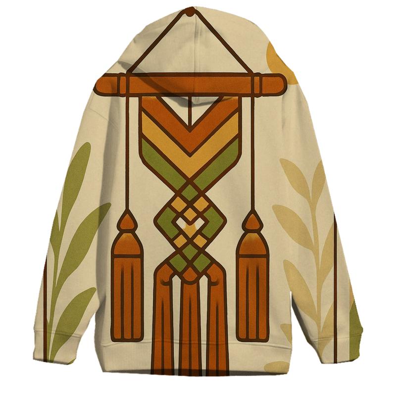 Groovy Macrame Wall Hang Geometry printed hoodies