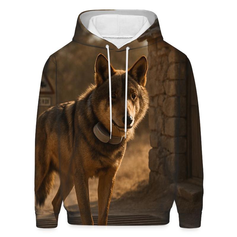 Iberian Wolf Research Collar Checkpoint embroidered hoodies