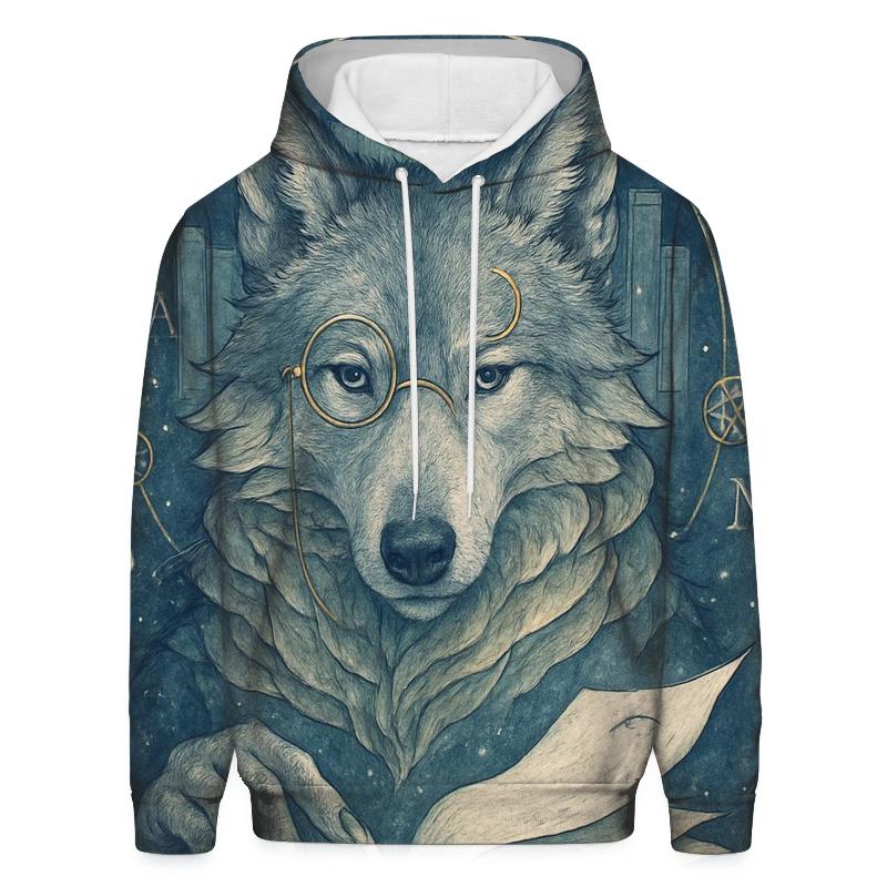 Lunar Archivist Wolf premium hoodies