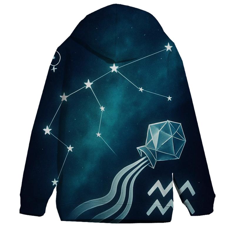 Aquarius Retrograde Water Bearer Sky Map custom hoodies