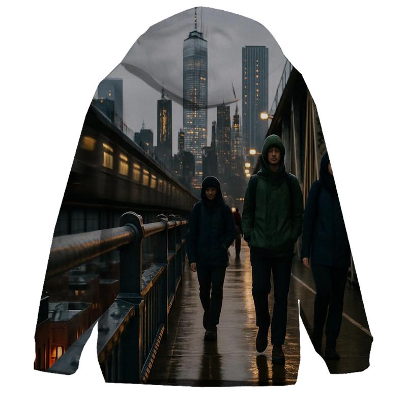 After The Rain From The Manhattan Bridge Walkway graphic hoodies