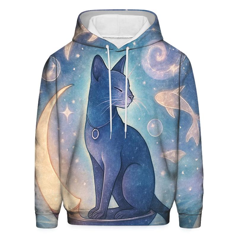 Astral Lantern Cat Voyage embroidered hoodies