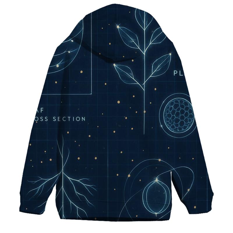 Cosmic Botanical Blueprint Atlas premium hoodies
