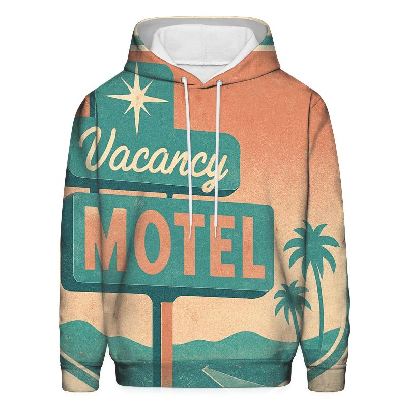 Classic 1950s Motel Vacancy Neon Badge pullover hoodies