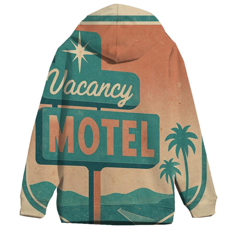 Classic 1950s Motel Vacancy Neon Badge pullover hoodies