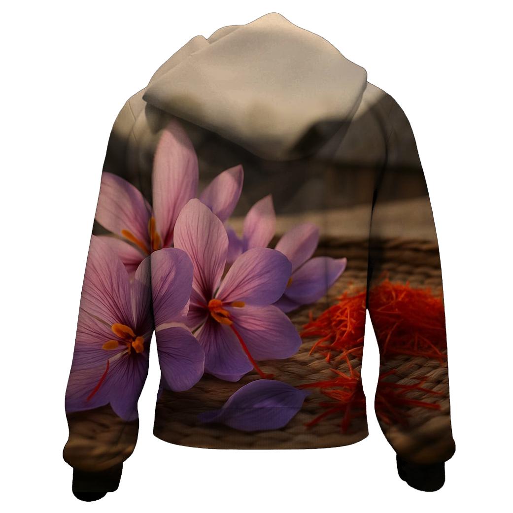 Saffron Crocus Stigmas Drying On A Kashmir Rooftop lightweight hoodies