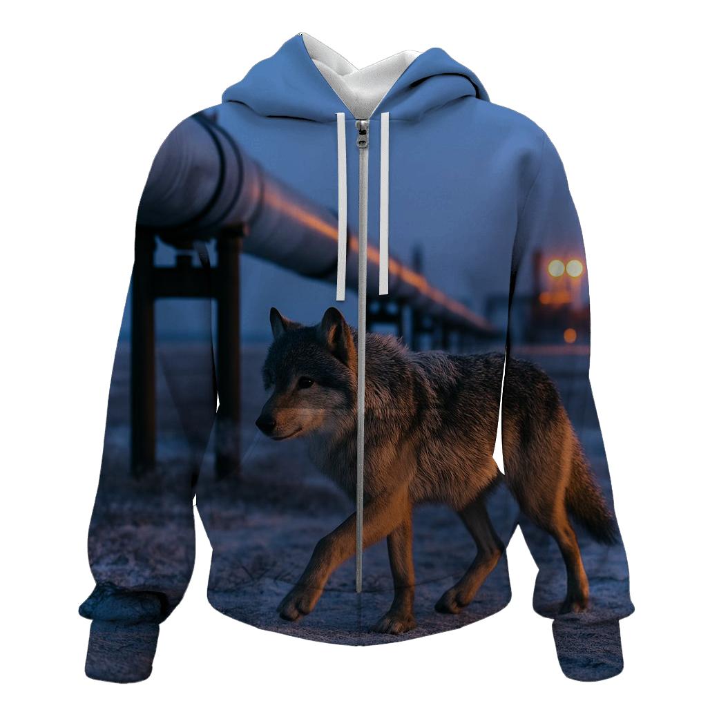 Arctic Pipeline Shadow Wolf heavyweight hoodies
