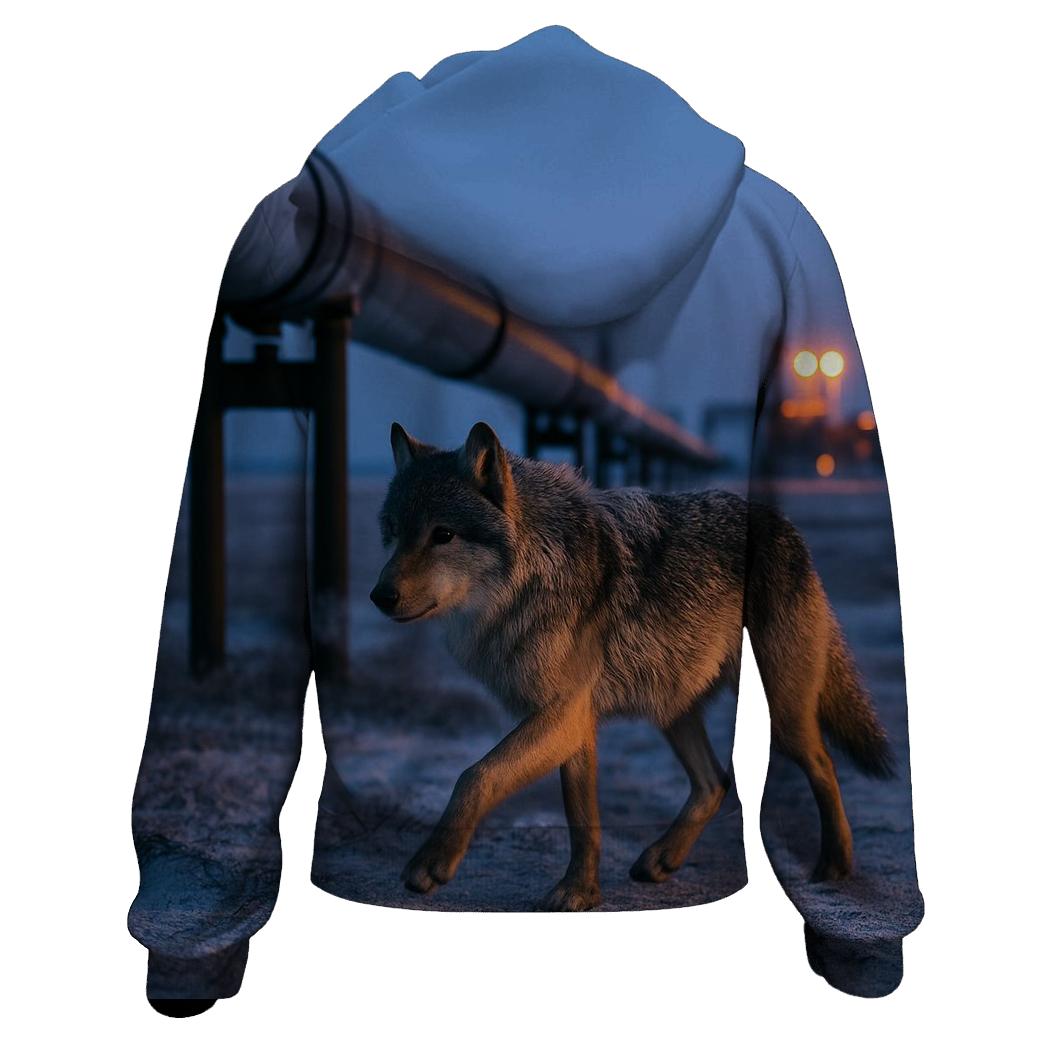 Arctic Pipeline Shadow Wolf heavyweight hoodies