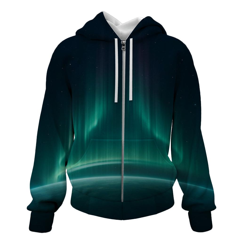 Aurora Oval Over Ice Limb graphic hoodies