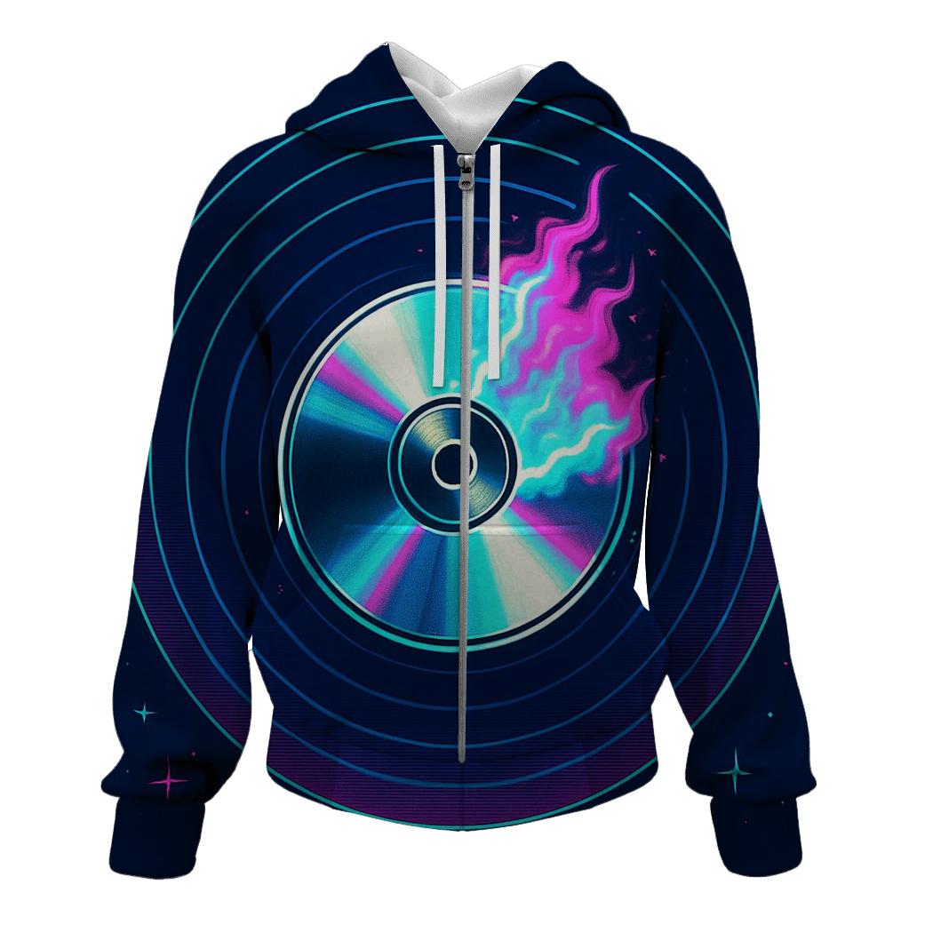 Laserdisc Nebula Pop Art custom hoodies
