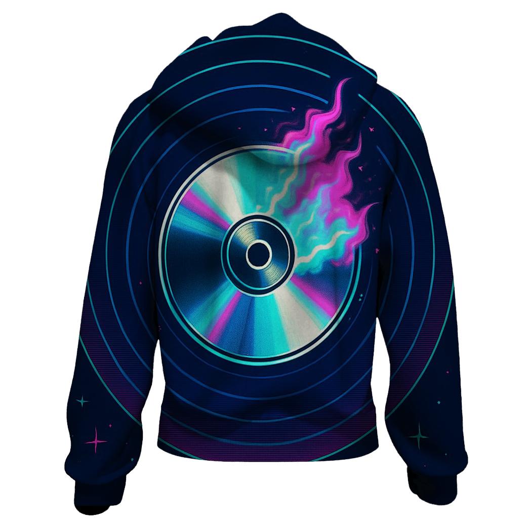 Laserdisc Nebula Pop Art custom hoodies