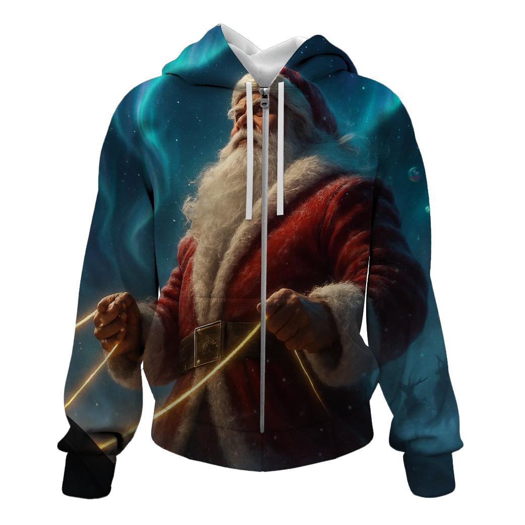 Aurora Sleigh Captain Santa printed hoodies