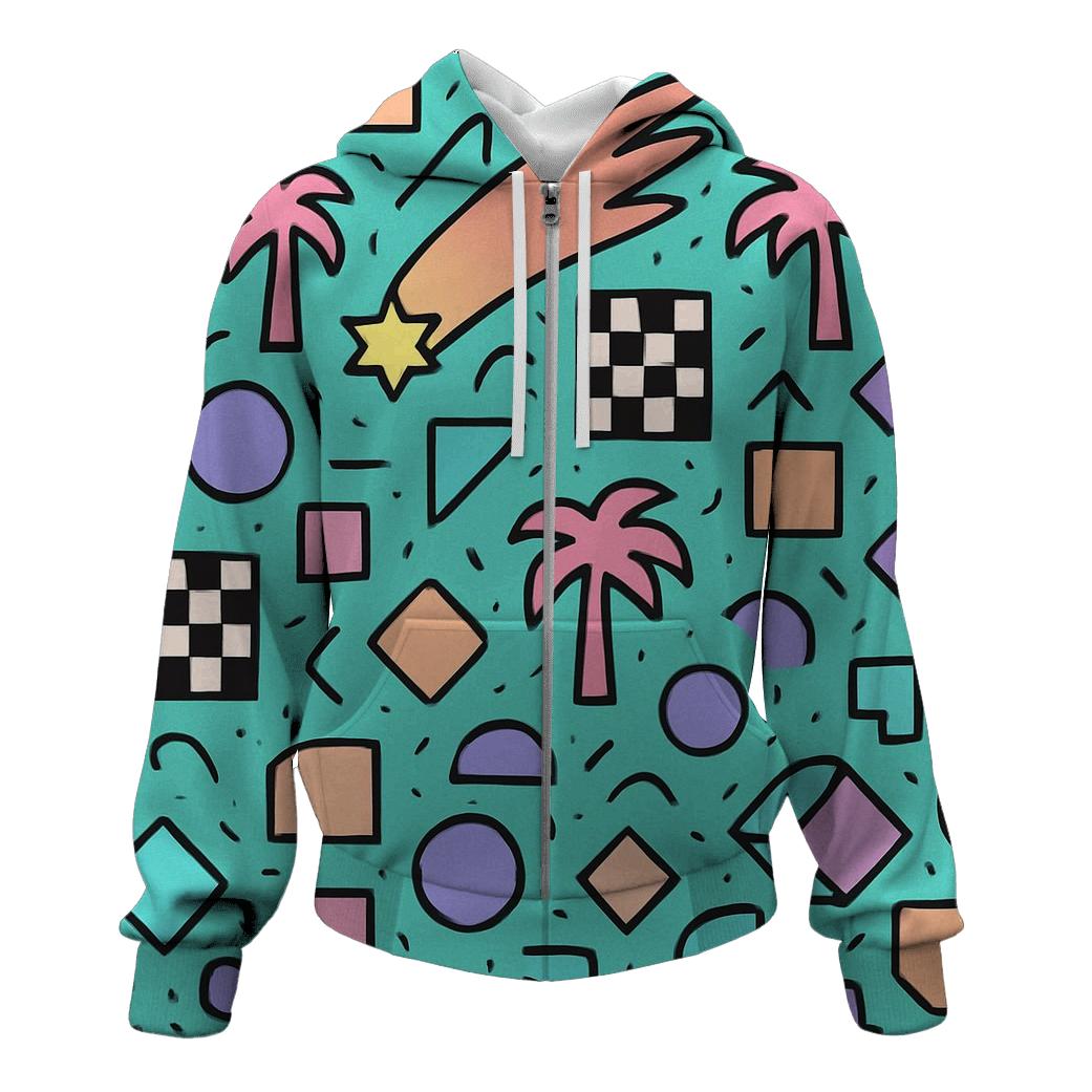 Memphis Comet Mall Pattern hoodies fashion