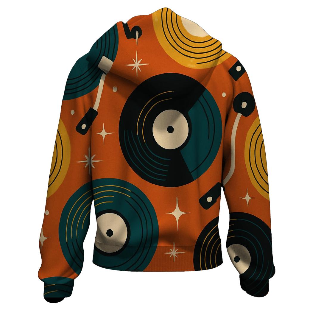 Vinyl Record Carousel Pattern hoodie designs