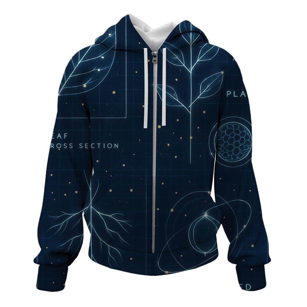 Cosmic Botanical Blueprint Atlas hoodie styles