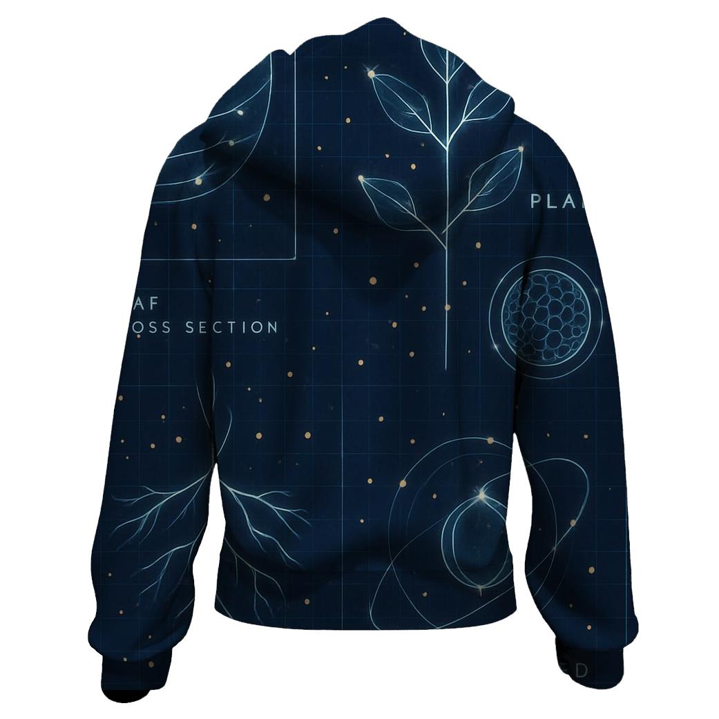 Cosmic Botanical Blueprint Atlas hoodie styles