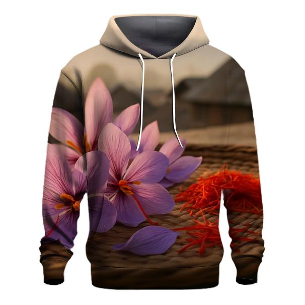 Saffron Crocus Stigmas Drying On A Kashmir Rooftop hoodies fashion