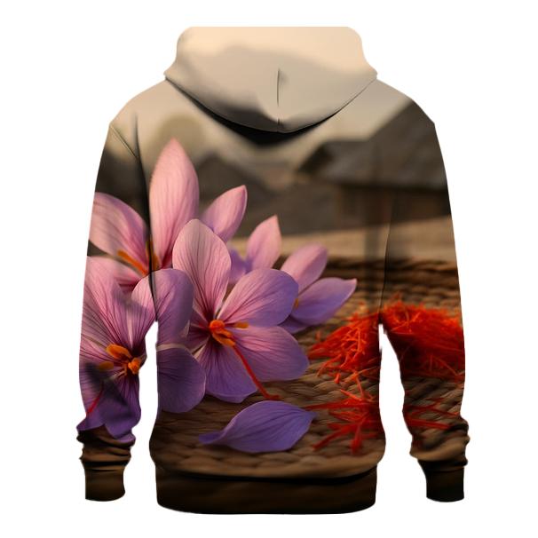 Saffron Crocus Stigmas Drying On A Kashmir Rooftop hoodies fashion