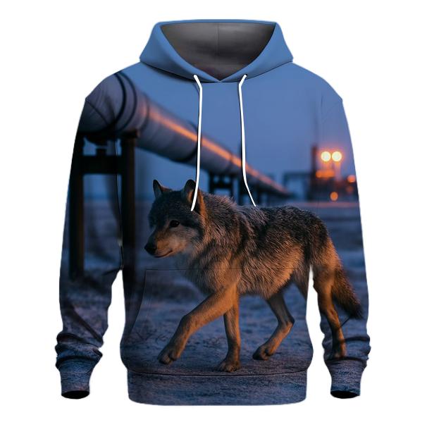 Arctic Pipeline Shadow Wolf premium hoodies