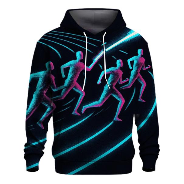 Midnight Sprint Neon Relay pullover hoodies