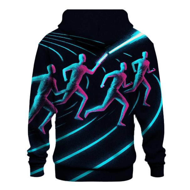 Midnight Sprint Neon Relay pullover hoodies