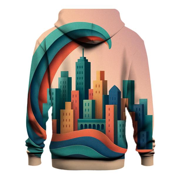 Prismatic Paper Cut City Mirage hoodie trends