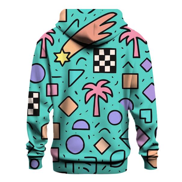 Memphis Comet Mall Pattern embroidered hoodies