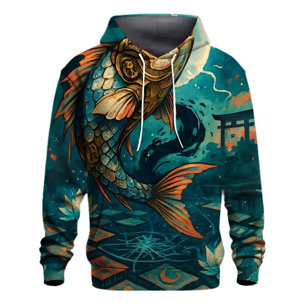 Clockwork Koi Storm Shrine lightweight hoodies