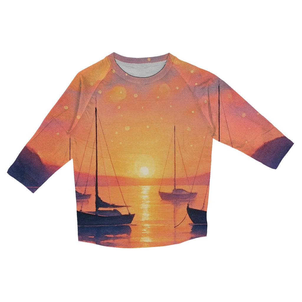 Harbor Of Floating Lantern Clouds custom 3/4 sleeve shirts