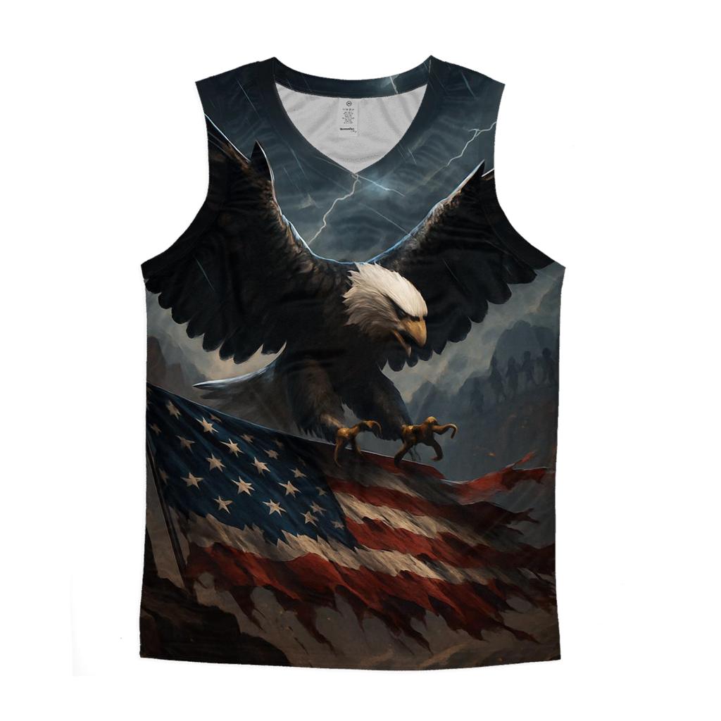 Stormborne Eagle Over Tattered Flag Canyon casual summer tank tops