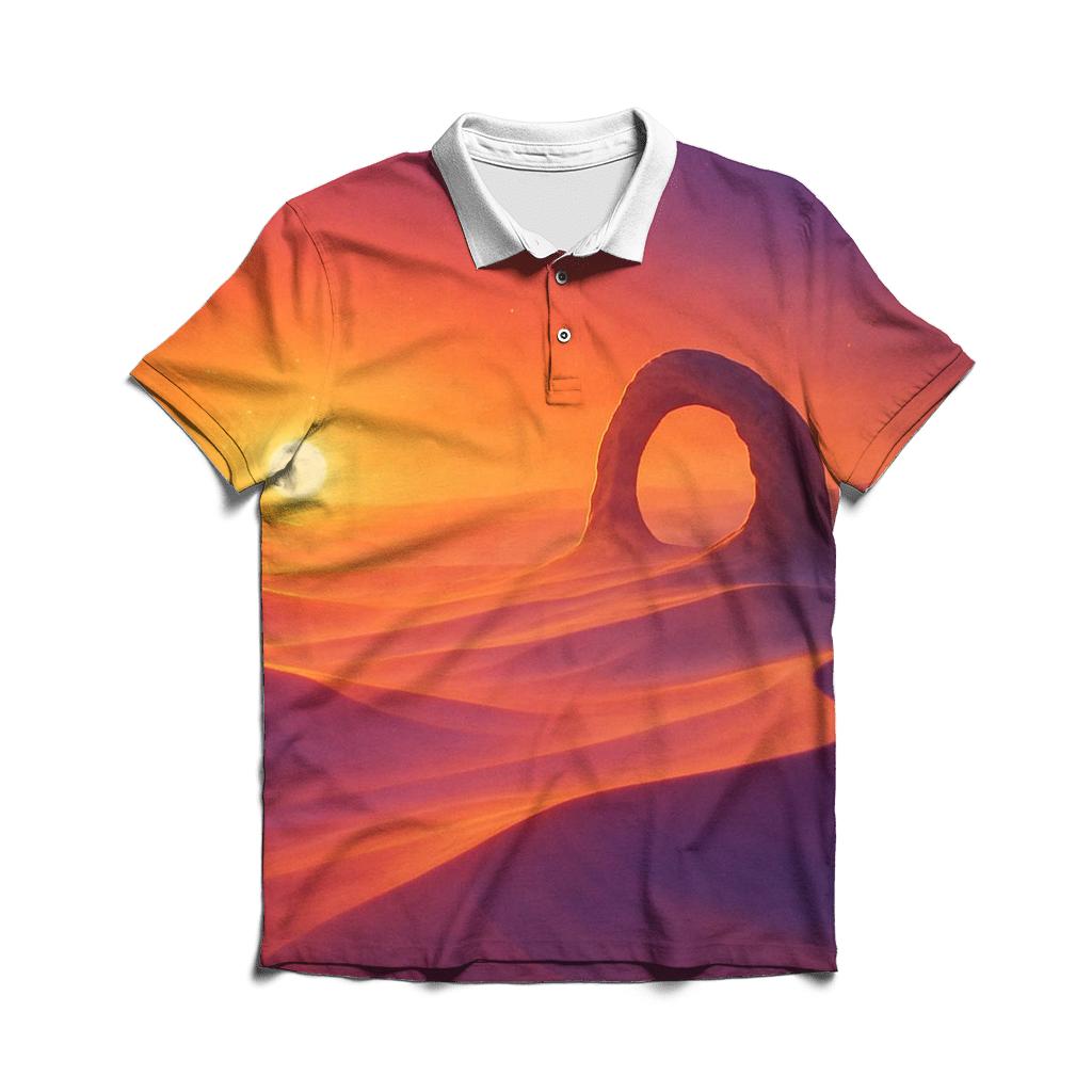 Ember Mirage Over Glass Dunes branded logo polo shirts