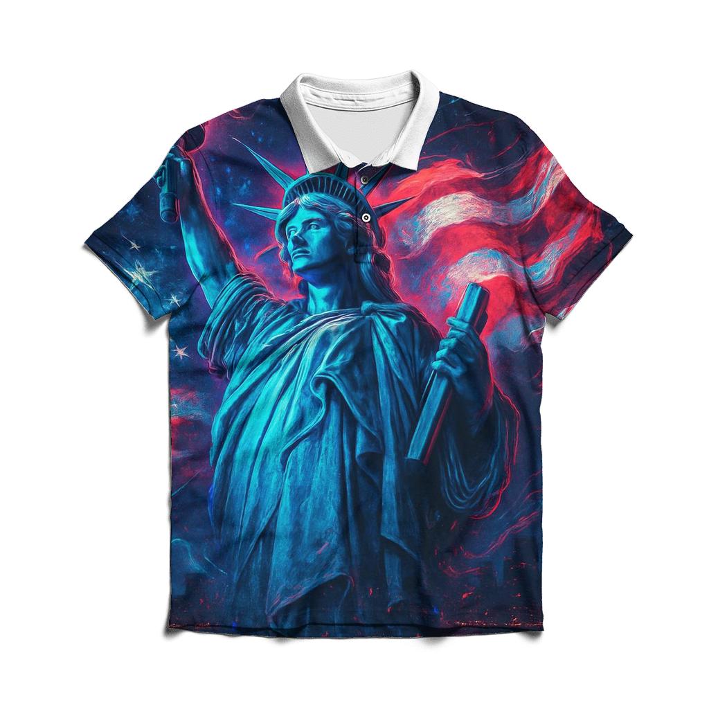 Neon Liberty Wavefront casual sports polo shirts