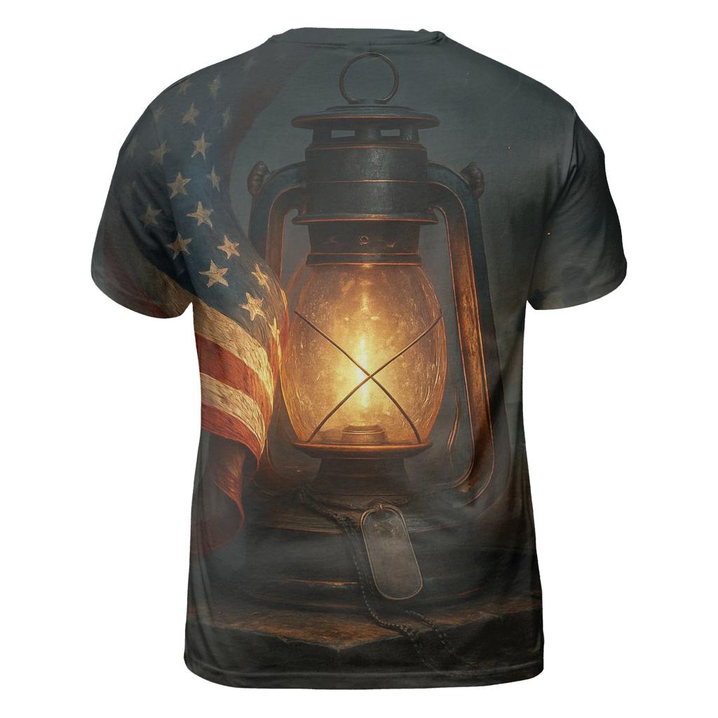Liberty Lantern Vigil Flag trendy printed shirt styles