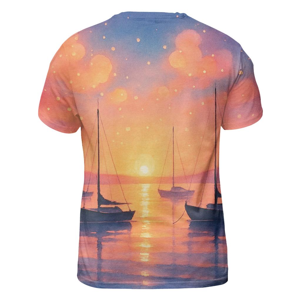 Harbor Of Floating Lantern Clouds trendy printed shirt styles